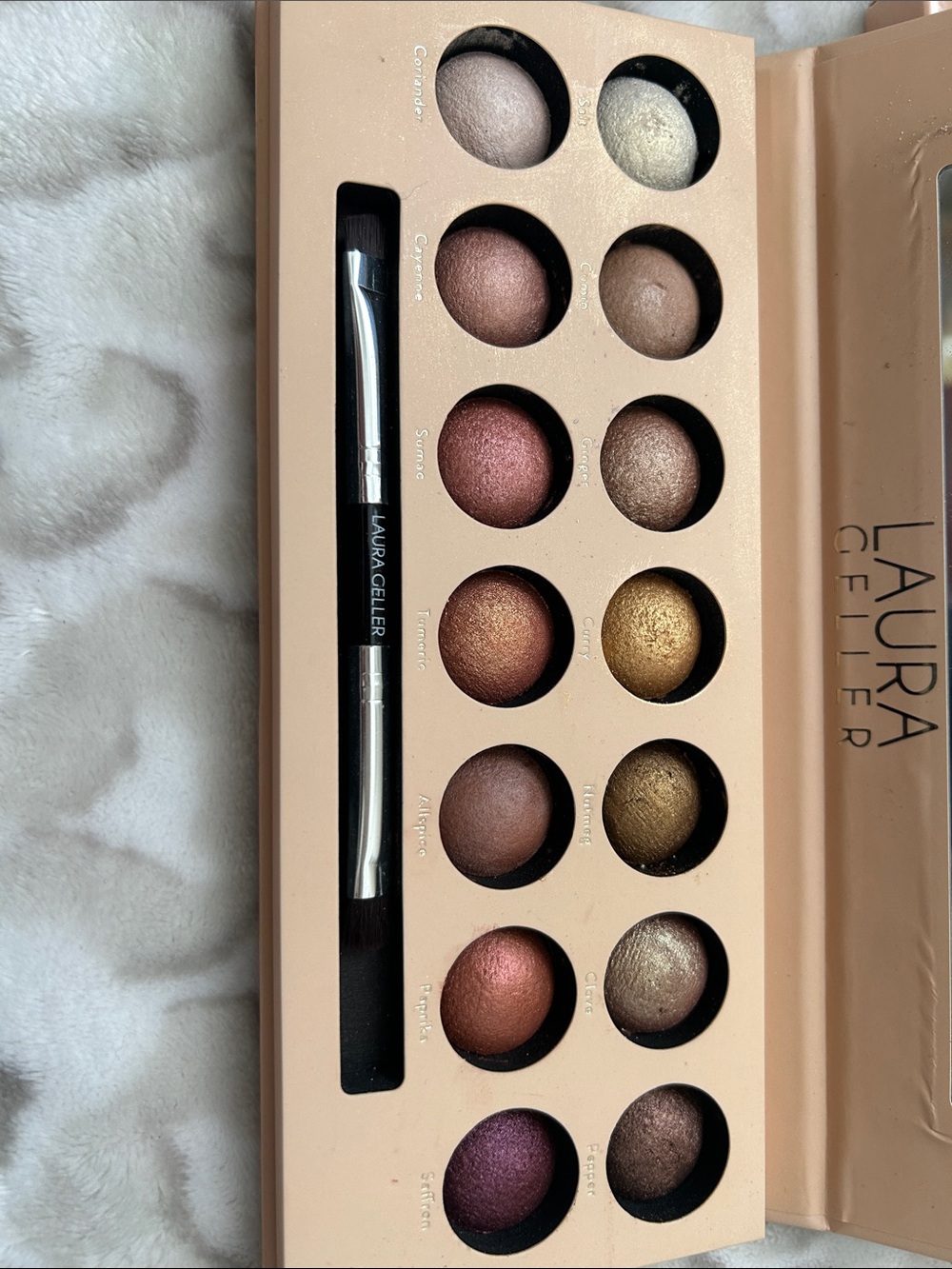 Laura Geller Shimmering Baked Eyeshadow Palette - Gold, Pink, Brown & Plum Tones